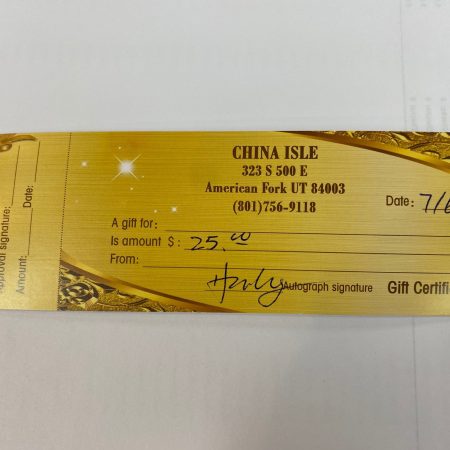 China Isle $25 Gift Card